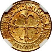 Italy Scudo D'oro Filippo V 1703 KM# 27 INIMIC EIVS INDVAM CONFVS coin reverse Italy Scudo D'oro Filippo V 1703 KM# 27 INIMIC EIVS INDVAM CONFVS coin reverse