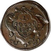 Italy Soldo Maria Theresa 1768 G KM# 17 1 SOLDO 1768 G coin reverse Italy Soldo Maria Theresa 1768 G KM# 17 1 SOLDO 1768 G coin reverse