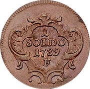 Italy Soldo Joseph II 1789 F KM# 24 1 SOLDO 1788 F coin reverse Italy Soldo Joseph II 1789 F KM# 24 1 SOLDO 1788 F coin reverse