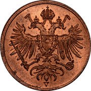 Italy Soldo Franz Joseph I 1862 V C# 35.3 V coin obverse Italy Soldo Franz Joseph I 1862 V C# 35.3 V coin obverse