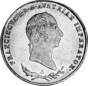 Italy Sovrano Francesco I 1831 A C# 11.2 FRANCISCVS I D G AVSTRIAE IMPERATOR coin obverse Italy Sovrano Francesco I 1831 A C# 11.2 FRANCISCVS I D G AVSTRIAE IMPERATOR coin obverse