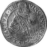 Italy Tallero ND KM# 18 Casale/ Duchy Standard Coinage VINCENTIVS D G DVX MANTVÆ I III coin obverse Italy Tallero ND KM# 18 Casale/ Duchy Standard Coinage VINCENTIVS D G DVX MANTVÆ I III coin obverse