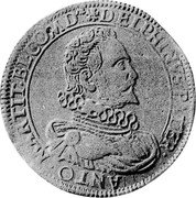 Italy Tallero Antonio Maria II. Desana ND KM# 28 DELPHINVS PATER ANTO MAR TIT BL COM D coin obverse Italy Tallero Antonio Maria II. Desana ND KM# 28 DELPHINVS PATER ANTO MAR TIT BL COM D coin obverse