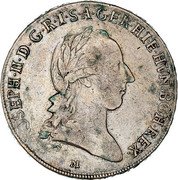 Italy 1/2 Crocione (1/2 Kronenthaler) Joseph II. Milan 1786 M KM# 218 IOSEPH II D G R I S A GER HIE HVN BOH REX M coin obverse Italy 1/2 Crocione (1/2 Kronenthaler) Joseph II. Milan 1786 M KM# 218 IOSEPH II D G R I S A GER HIE HVN BOH REX M coin obverse