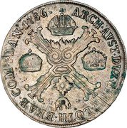 Italy 1/2 Crocione (1/2 Kronenthaler) Joseph II. Milan 1786 M KM# 218 ARCH AVST DVX BVRG LOTH BRAB COM FLAN 1787 coin reverse Italy 1/2 Crocione (1/2 Kronenthaler) Joseph II. Milan 1786 M KM# 218 ARCH AVST DVX BVRG LOTH BRAB COM FLAN 1787 coin reverse