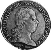 Italy 1/2 Crocione (1/2 Kronenthaler) Leopold II. Milan 1791 M KM# 235 LEOPOLD II D G R I S A GER HIE HVN BOH REX M coin obverse Italy 1/2 Crocione (1/2 Kronenthaler) Leopold II. Milan 1791 M KM# 235 LEOPOLD II D G R I S A GER HIE HVN BOH REX M coin obverse