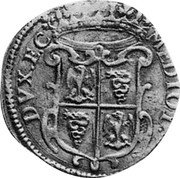 Italy 1/2 Ducatone Filippo III 1611 KM# 27 MEDIOLA DVX E C coin reverse Italy 1/2 Ducatone Filippo III 1611 KM# 27 MEDIOLA DVX E C coin reverse