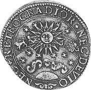 Italy 1/2 Ducatone Carlo I 1631 KM# 137 NEC RETROGRADIOR NEC DEVIO coin reverse Italy 1/2 Ducatone Carlo I 1631 KM# 137 NEC RETROGRADIOR NEC DEVIO coin reverse
