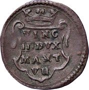 Italy 1/2 Grossetto Vincenzo II ND KM# 73 VINC II DVX MANT VII coin obverse Italy 1/2 Grossetto Vincenzo II ND KM# 73 VINC II DVX MANT VII coin obverse