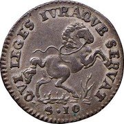 Italy 1/2 Lira (Mezza Lira) Ferdinando Carlo Gonzaga 1702 KM# 240 QVI LEGES IVRAQVE SERVAT S 10 coin reverse Italy 1/2 Lira (Mezza Lira) Ferdinando Carlo Gonzaga 1702 KM# 240 QVI LEGES IVRAQVE SERVAT S 10 coin reverse