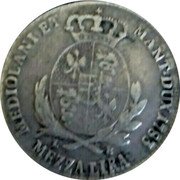 Italy 1/2 Lira (Mezza Lira) Joseph II. Milan 1783 LB KM# 206 MEDIOLANI ET MANT DUX 1783 MEZZA LIRA coin reverse Italy 1/2 Lira (Mezza Lira) Joseph II. Milan 1783 LB KM# 206 MEDIOLANI ET MANT DUX 1783 MEZZA LIRA coin reverse