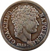Italy 1/2 Lira Joachim Murat 1813 KM# 263 GIOACCHINO NAPOLEONE 1813 coin obverse Italy 1/2 Lira Joachim Murat 1813 KM# 263 GIOACCHINO NAPOLEONE 1813 coin obverse