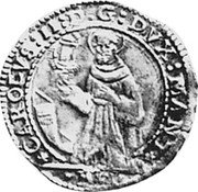 Italy 1/2 Lira (Mezza Lira) Carlo II Gonzaga ND KM# 171 CAROLVS II D G DVX MANT coin obverse Italy 1/2 Lira (Mezza Lira) Carlo II Gonzaga ND KM# 171 CAROLVS II D G DVX MANT coin obverse