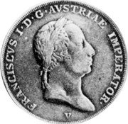 Italy 1/2 Scudo Francesco I 1826 V C# 7.3 FRANCISCVS I D G AVSTRIAE IMPERATOR V coin obverse Italy 1/2 Scudo Francesco I 1826 V C# 7.3 FRANCISCVS I D G AVSTRIAE IMPERATOR V coin obverse
