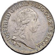 Italy 1/2 Scudo (70 Soldi; 3 Lire) Joseph II. Milan 1783 LB KM# 210 IOSEPH II D G R IMP S AUG G H ET B REX A A coin obverse Italy 1/2 Scudo (70 Soldi; 3 Lire) Joseph II. Milan 1783 LB KM# 210 IOSEPH II D G R IMP S AUG G H ET B REX A A coin obverse