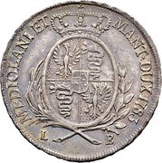 Italy 1/2 Scudo (70 Soldi; 3 Lire) Joseph II. Milan 1783 LB KM# 210 MEDIOLANI ET MANT DUX 1783 L B coin reverse Italy 1/2 Scudo (70 Soldi; 3 Lire) Joseph II. Milan 1783 LB KM# 210 MEDIOLANI ET MANT DUX 1783 L B coin reverse
