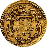 Italy 1/3 Scudo D'oro (103 Soldi) Francesco I d'Este. Modena ND (1630) FR# 791 MVTI NÆ SOLD 103 coin obverse Italy 1/3 Scudo D'oro (103 Soldi) Francesco I d'Este. Modena ND (1630) FR# 791 MVTI NÆ SOLD 103 coin obverse