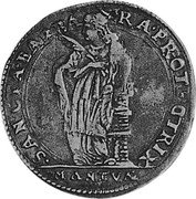 Italy 1/4 Ducatone Ferdinando Gonzaga ND KM# 26 SANCTA BARBA RA PROTECTRIX MANTVAE coin reverse Italy 1/4 Ducatone Ferdinando Gonzaga ND KM# 26 SANCTA BARBA RA PROTECTRIX MANTVAE coin reverse