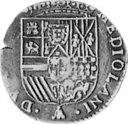 Italy 1/4 Filippo Carlo II 1676 KM# 87 MEDIOLANI DVX ET C coin reverse Italy 1/4 Filippo Carlo II 1676 KM# 87 MEDIOLANI DVX ET C coin reverse