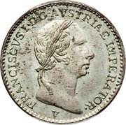 Italy 1/4 Lira Francesco I 1822 C# 4.3 FRANCISCVS I D G AVSTRIAE IMPERATOR V coin obverse Italy 1/4 Lira Francesco I 1822 C# 4.3 FRANCISCVS I D G AVSTRIAE IMPERATOR V coin obverse