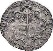 Italy 1/4 Scudo Ferdinando Carlo Gonzaga 1675 KM# 223 MANTVÆ MONTISFER CAROLI VIL ET C 1675 coin reverse Italy 1/4 Scudo Ferdinando Carlo Gonzaga 1675 KM# 223 MANTVÆ MONTISFER CAROLI VIL ET C 1675 coin reverse