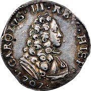 Italy 1/8 Filippo Carlo III. Milan 1707 KM# 115 CAROLVS III REX HISP coin obverse Italy 1/8 Filippo Carlo III. Milan 1707 KM# 115 CAROLVS III REX HISP coin obverse
