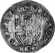 Italy 10 Soldo Filippo III 1604 KM# 9 MEDIOLA DVX ETC 10 coin reverse