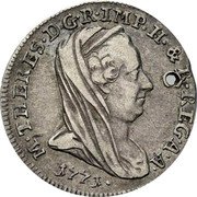 Italy 10 Soldo Maria Theresa 1771 KM# 176 M THERES D G R IMP H & REG A A 1773 coin obverse Italy 10 Soldo Maria Theresa 1771 KM# 176 M THERES D G R IMP H & REG A A 1773 coin obverse