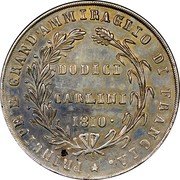 Italy 12 Carlini Joachim Murat 1810 KM# 255 PRINCIPE E GRAND'AMMIRAGLIO DI FRANCIA DODICI CARLINI 1810 coin reverse Italy 12 Carlini Joachim Murat 1810 KM# 255 PRINCIPE E GRAND'AMMIRAGLIO DI FRANCIA DODICI CARLINI 1810 coin reverse