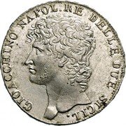 Italy 12 Carlini Joachim Murat 1810 Stack's Saint Ludovico sale 4-09, choice AU realized $13,000. KM# 250 GIOACCHINO NAPOL RE DELLE DUE SICILIE coin obverse Italy 12 Carlini Joachim Murat 1810 Stack's Saint Ludovico sale 4-09, choice AU realized $13,000. KM# 250 GIOACCHINO NAPOL RE DELLE DUE SICILIE coin obverse