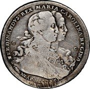 Italy 120 Grana Ferdinando IV (1772) CC//BP-R MDCCLXXII KM# 184 FERDINANDVS REX MARIA CAROLINA REGINA C C NEAP MDCCLXXII coin obverse Italy 120 Grana Ferdinando IV (1772) CC//BP-R MDCCLXXII KM# 184 FERDINANDVS REX MARIA CAROLINA REGINA C C NEAP MDCCLXXII coin obverse