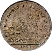 Italy 120 Grana Ferdinando IV 1791 DP//AP-M KM# 212 PRO FAVSTO PP REDITV V. S. 1791 coin reverse Italy 120 Grana Ferdinando IV 1791 DP//AP-M KM# 212 PRO FAVSTO PP REDITV V. S. 1791 coin reverse