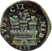 Italy 15 Grana Filippo III 1618 FC/C KM# 27 SVFFICIT OMNIB 1618 coin reverse Italy 15 Grana Filippo III 1618 FC/C KM# 27 SVFFICIT OMNIB 1618 coin reverse