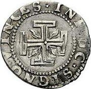 Italy 15 Grana Filippo IV 1647 GAC/N KM# 84 IN HOC SIGNO VINCES coin reverse Italy 15 Grana Filippo IV 1647 GAC/N KM# 84 IN HOC SIGNO VINCES coin reverse