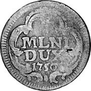 Italy 2 1/2 Soldo (Parpagliola Soldo) Maria Theresa 1750 KM# 166 MLNI DUX 1749 coin reverse Italy 2 1/2 Soldo (Parpagliola Soldo) Maria Theresa 1750 KM# 166 MLNI DUX 1749 coin reverse