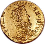 Italy 2 Doppie Filippo IV 1630 KM# 49 PHILIPP PVS IIII REX HISP 1630 coin obverse Italy 2 Doppie Filippo IV 1630 KM# 49 PHILIPP PVS IIII REX HISP 1630 coin obverse