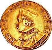 Italy 2 Doppie (4 Ducati) Ferdinando Gonzaga 1613 MDXCIII KM# 53 FER CAR D G DVX M VI ET M F IIII coin obverse Italy 2 Doppie (4 Ducati) Ferdinando Gonzaga 1613 MDXCIII KM# 53 FER CAR D G DVX M VI ET M F IIII coin obverse