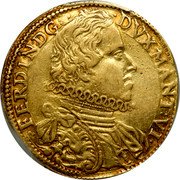 Italy 2 Doppie (4 Ducati) Ferdinando Gonzaga ND KM# 41 FERDIN D G DVX MANT VI coin obverse Italy 2 Doppie (4 Ducati) Ferdinando Gonzaga ND KM# 41 FERDIN D G DVX MANT VI coin obverse