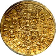 Italy 2 Doppie (4 Ducati) Ferdinando Gonzaga ND KM# 41 ET MONTIS FERRATI IV C T coin reverse Italy 2 Doppie (4 Ducati) Ferdinando Gonzaga ND KM# 41 ET MONTIS FERRATI IV C T coin reverse
