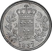 Italy 2 Lira Carlo II 1837 C# 41 2 L 1837 coin reverse Italy 2 Lira Carlo II 1837 C# 41 2 L 1837 coin reverse