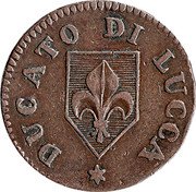 Italy 2 Quattrino Carlo II. Lucca 1826 KM# A33 DUCATO DI LUCCA coin obverse
