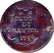 Italy 2 Soldo (Soldone) Maria Theresa 1754 KM# 258 SOLDONE DI MANTOVA 1754 coin reverse Italy 2 Soldo (Soldone) Maria Theresa 1754 KM# 258 SOLDONE DI MANTOVA 1754 coin reverse