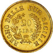 Italy 20 Lire Joachim Murat 1813 KM# 264 REGNO DELLE DUE SICILIE 20 LIRE coin reverse Italy 20 Lire Joachim Murat 1813 KM# 264 REGNO DELLE DUE SICILIE 20 LIRE coin reverse