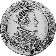 Italy 20 Zecchino Filippo IV 1643 KM# 52 PHILIPPVS IIII REX HISPANIA 1643 coin obverse