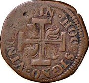 Italy 3 Cavalli Filippo IV 1625 B KM# 54 IN HOC SIGNO VINCES coin reverse Italy 3 Cavalli Filippo IV 1625 B KM# 54 IN HOC SIGNO VINCES coin reverse