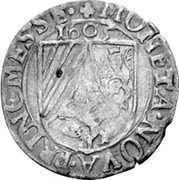 Italy 3 Kreuzer 1603 KM# 1 Messerano/ Principality Standard Coinage MONETA NOVA PRINC MESSE 1605 coin obverse
