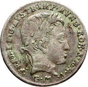 Italy 3 Kreuzer (Carantani) Ferdinand I 1848 GM KM# 278 FERD I D G AVSTR IMP HVNG BOH R H N V G M coin obverse Italy 3 Kreuzer (Carantani) Ferdinand I 1848 GM KM# 278 FERD I D G AVSTR IMP HVNG BOH R H N V G M coin obverse