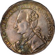Italy 3 Scudo Ercole III 1782 C# 19.1 HERCVLES III D G MVTREG MIR EC DVX coin obverse Italy 3 Scudo Ercole III 1782 C# 19.1 HERCVLES III D G MVTREG MIR EC DVX coin obverse