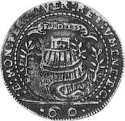 Italy 30 Soldo (1/4 Scudo) Carlo II Gonzaga ND KM# 175 ET MON FER NEVER RET VMENE ET C FIDES coin reverse Italy 30 Soldo (1/4 Scudo) Carlo II Gonzaga ND KM# 175 ET MON FER NEVER RET VMENE ET C FIDES coin reverse