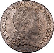 Italy 30 Soldo Franz II 1795 KM# 244 FRANC II D G R IMP S AUG G H ET B REX A A coin obverse Italy 30 Soldo Franz II 1795 KM# 244 FRANC II D G R IMP S AUG G H ET B REX A A coin obverse